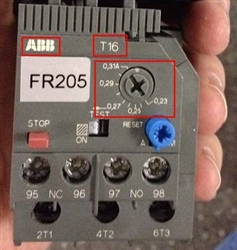 OVERLOAD RELAY (16-0.31, SETTING 0.23~0.31A, ABB)